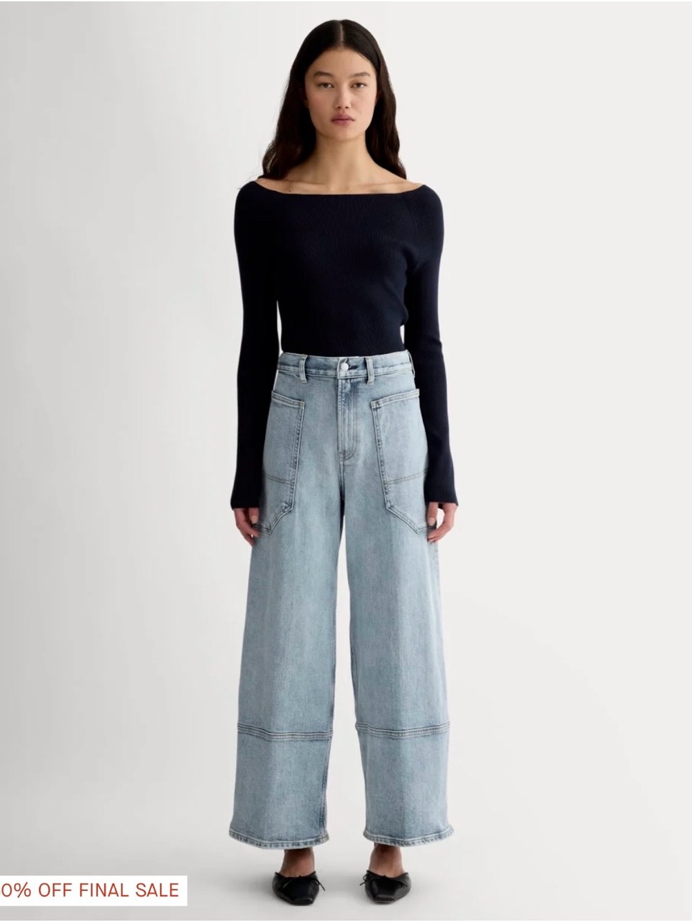 Everlane The Way-High Gardener Jean Salt Water Size 25